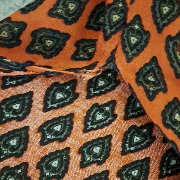 Platinum by Dorothy Schoelen Vintage Geometric Patterned Blouse Button Up Small - Picture 10 of 16